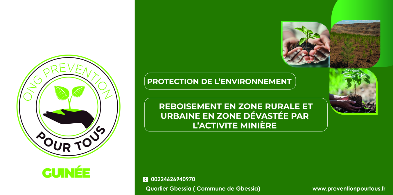 Bannière PPT Guinée - Reboisement en zone rurale et urbaine